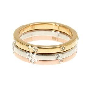 Eternity Tri-Color Gold Dotted Band Set